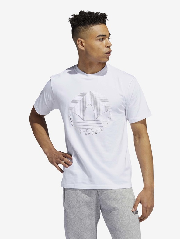 adidas Originals Deco Trefoil T-Shirt Weiß