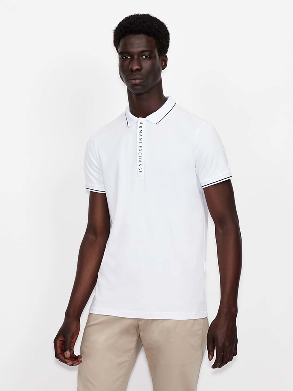 Armani Exchange Polo T-Shirt Weiß