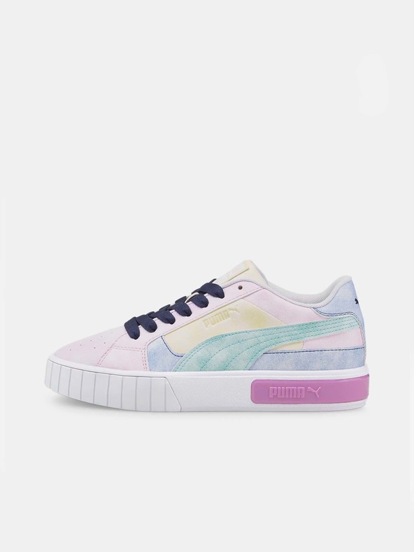 Tenisky - Green-Pink Women's Sneakers with Leather Details Puma Cali Star - Women