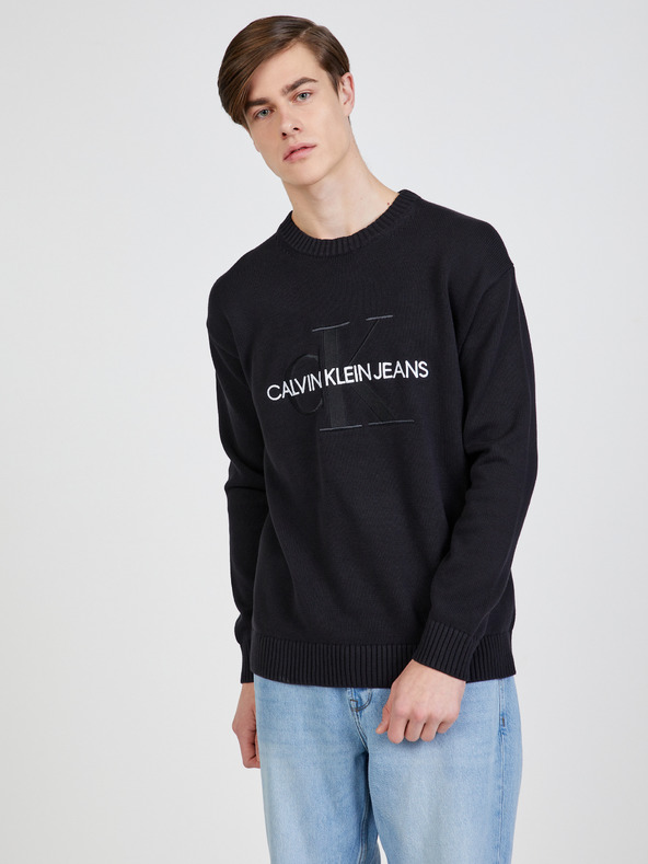Calvin Klein Jeans Embroidery Pullover Schwarz