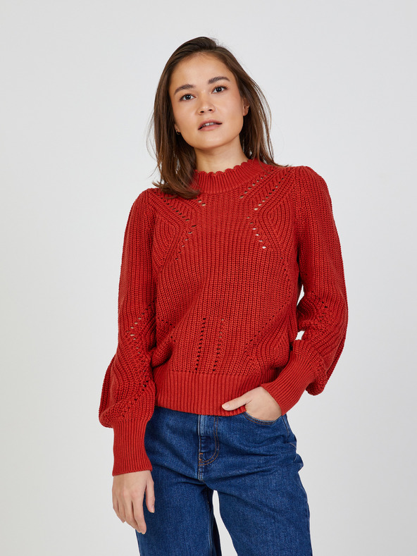 Jacqueline de Yong Pretty Sweater Rosso