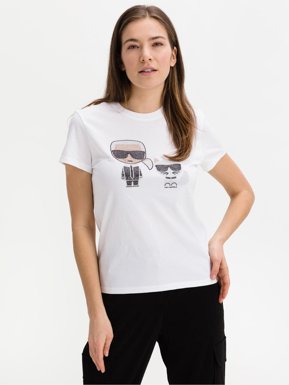 Дрехи > Тениски и топове > Тениски с къси ръкави Karl Lagerfeld Ikonik T-shirt Byal