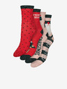Vero Moda Snowflake Ponožky 4 páry