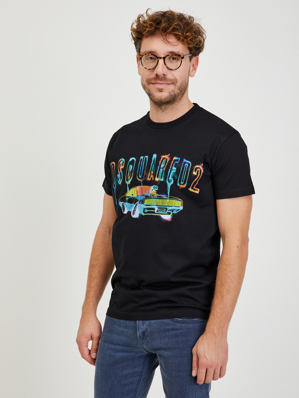 Дрехи > Тениски и потници > Тениски с къси ръкави DSQUARED2 Fast Car T-shirt Cheren