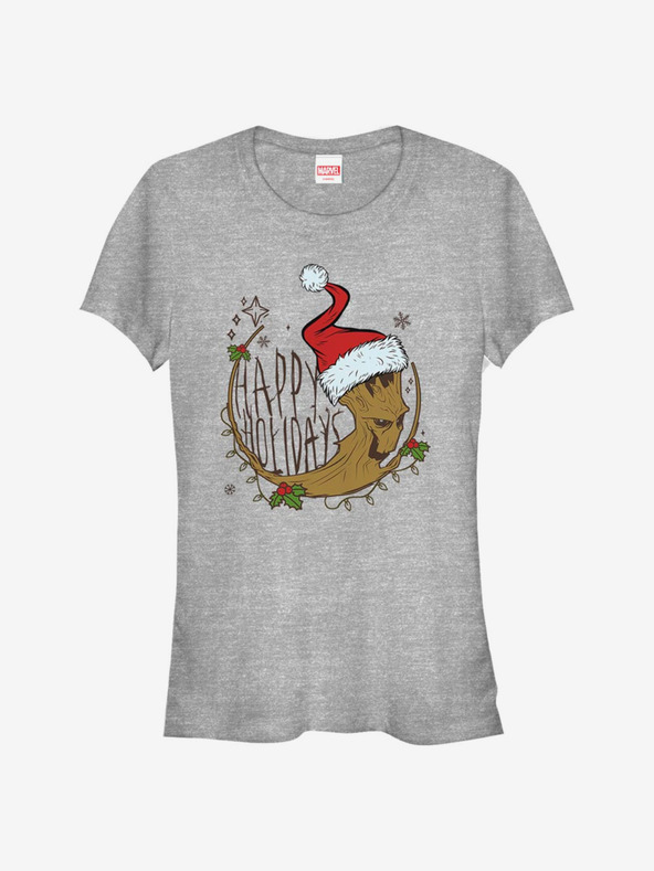 Дрехи > Тениски и топове > Тениски с къси ръкави ZOOT.Fan Marvel Vánoční Groot – Strážci Galaxie T-shirt Siv