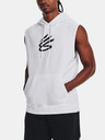 Under Armour Curry Fleece SLVLS Hoodie-WHT Mikina