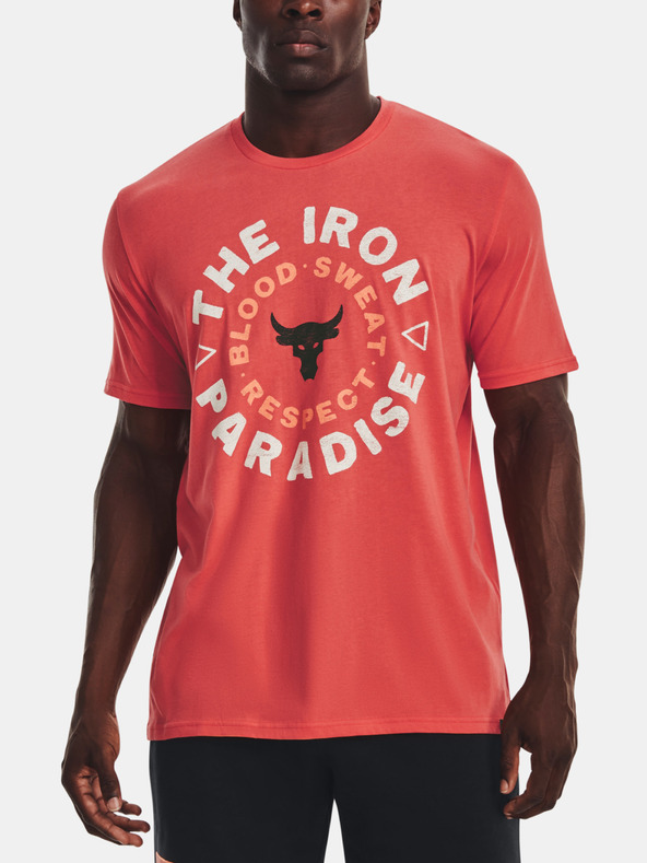 Дрехи > Тениски и потници > Тениски с къси ръкави Under Armour UA Project Rock Bsr Paradise SS T-shirt Cherven