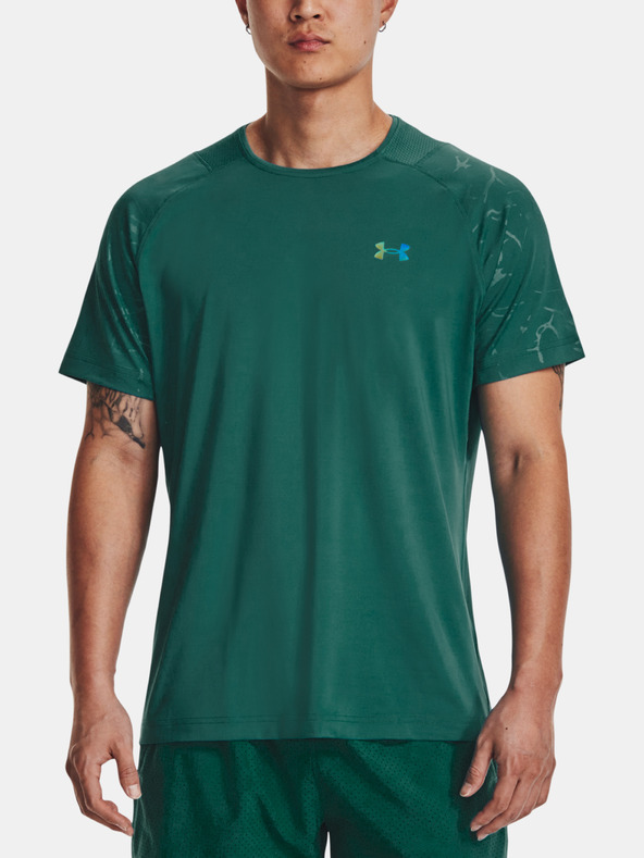 Дрехи > Тениски и потници > Тениски с къси ръкави Under Armour UA Rush Emboss SS – zelená T-shirt Zelen