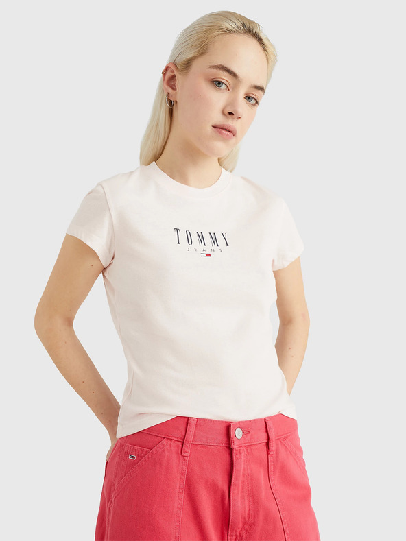 Дрехи > Тениски и топове > Тениски с къси ръкави Tommy Jeans Essential T-shirt Rozov