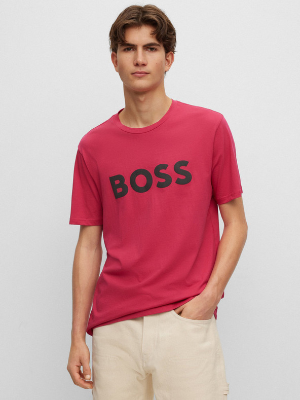 Дрехи > Тениски и потници > Тениски с къси ръкави BOSS T-shirt Rozov