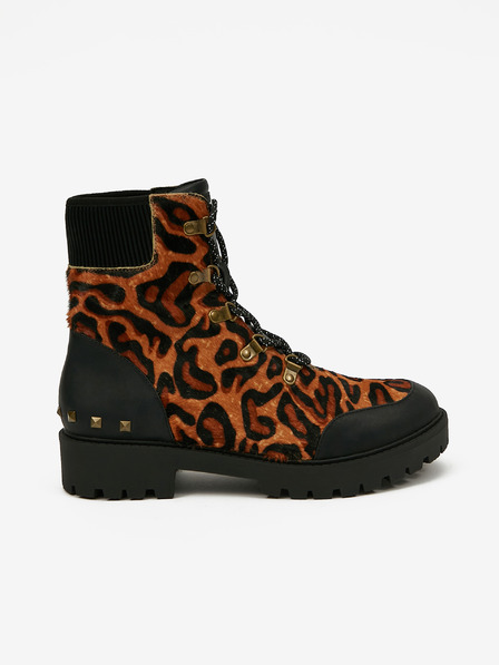 Desigual Biker Leopard Kotníková obuv