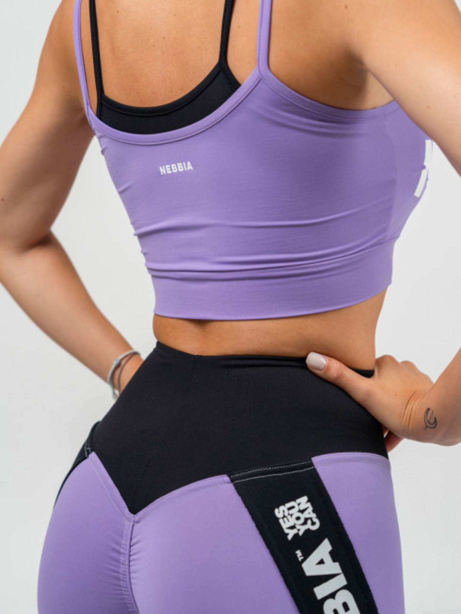 Fitness Bra with Hem 267 by Nebbia, Colour: Violet 
