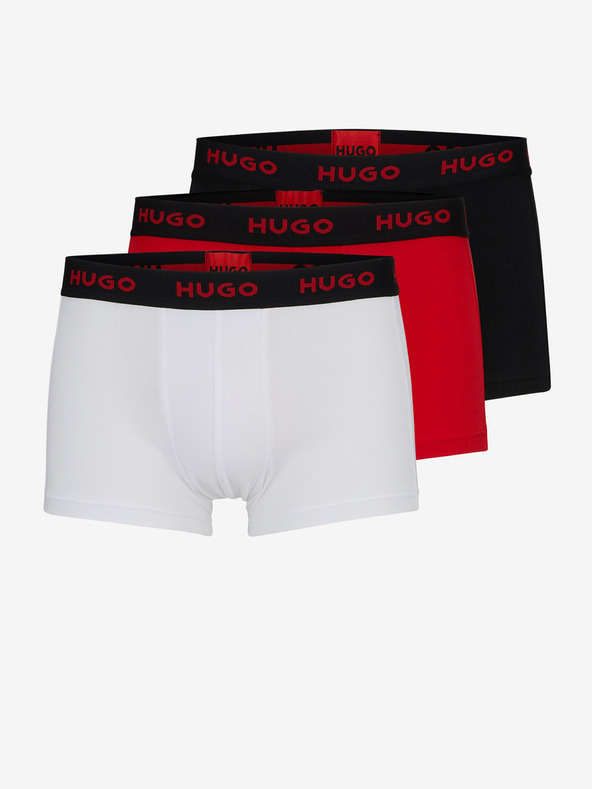 HUGO 3-pack Bokserice crvena