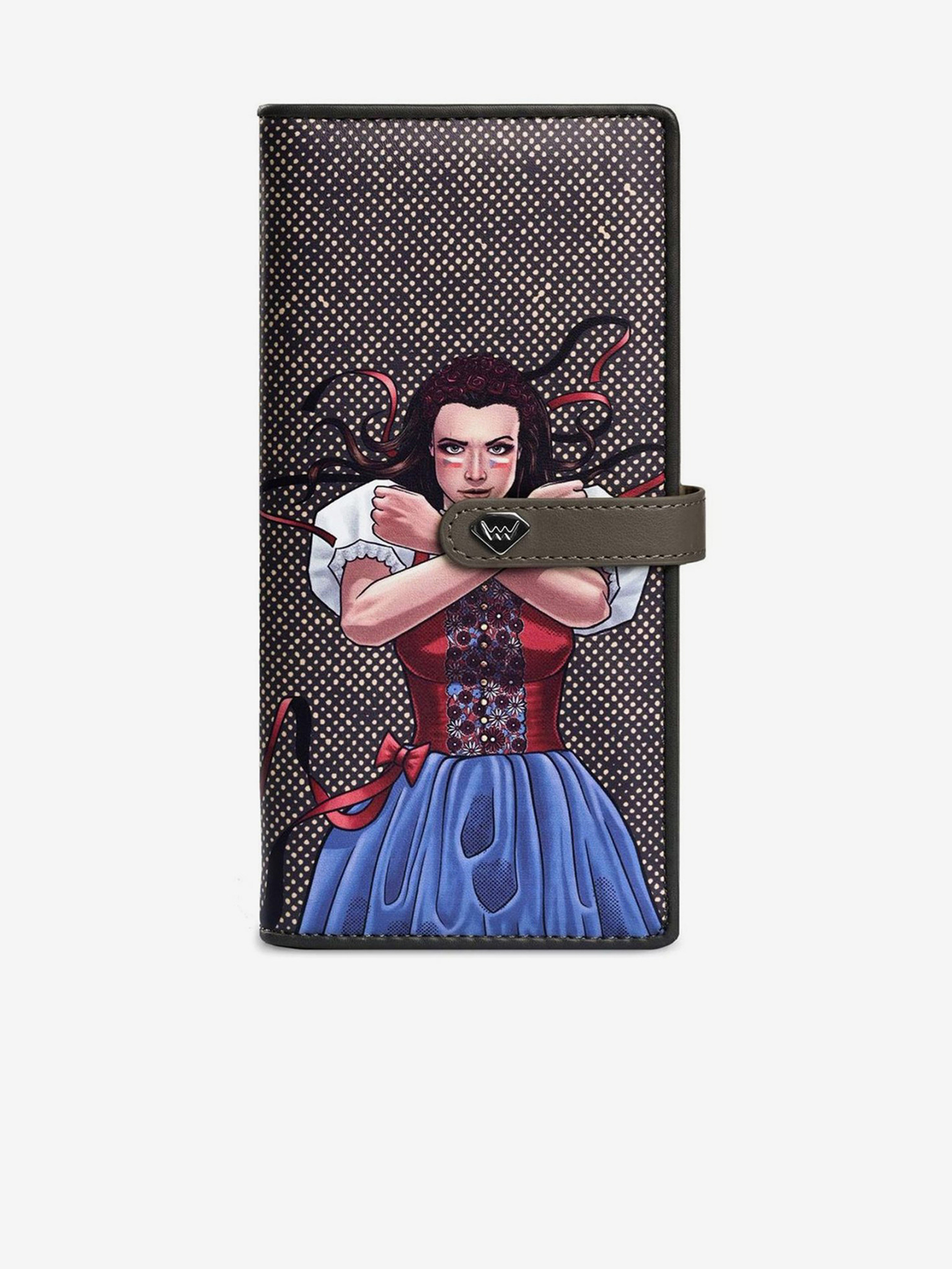 Fotografie Červeno-hnědá dámská vzorovaná peněženka VUCH Intrepid wallet