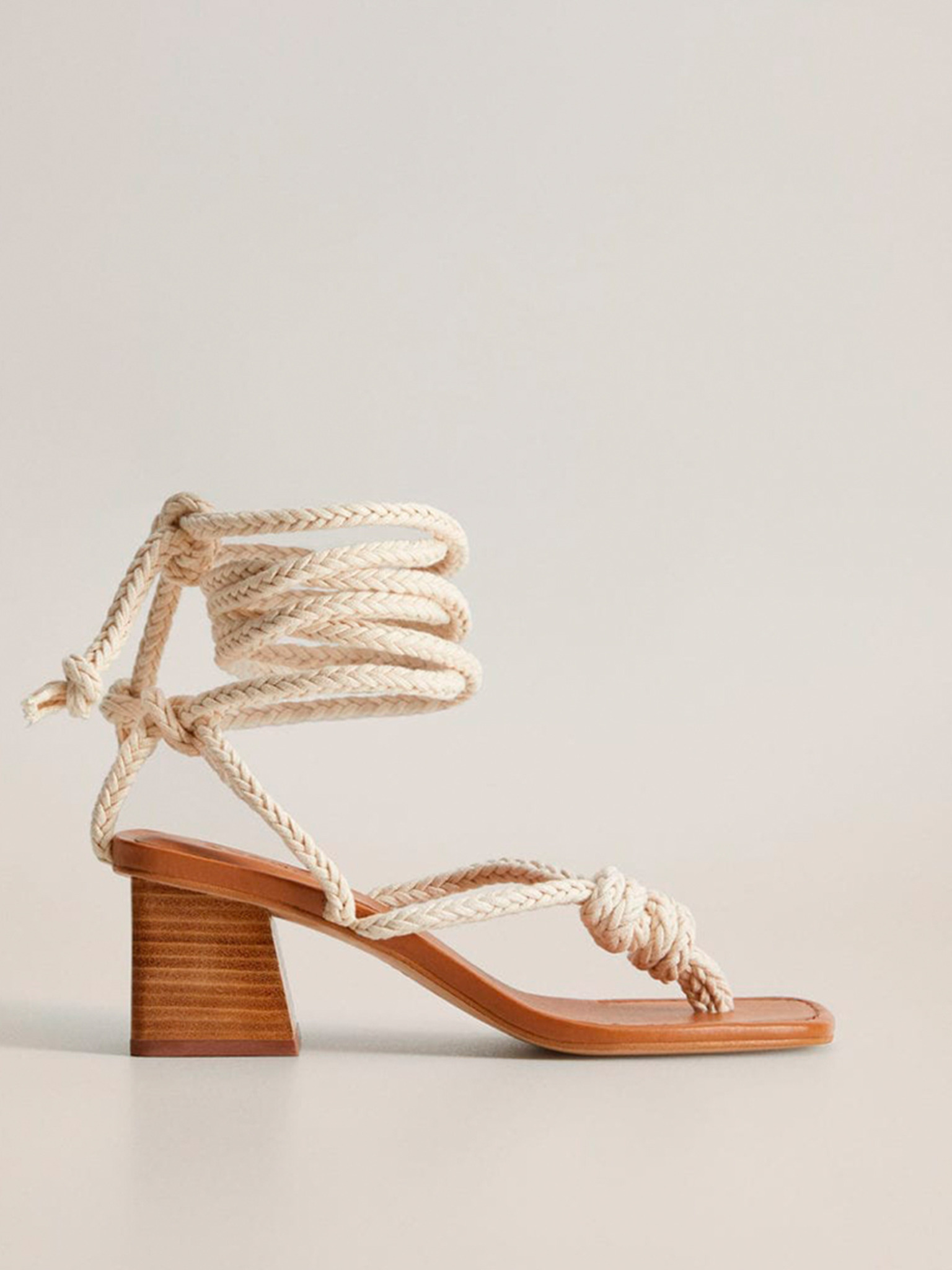 Mango lace clearance up sandals