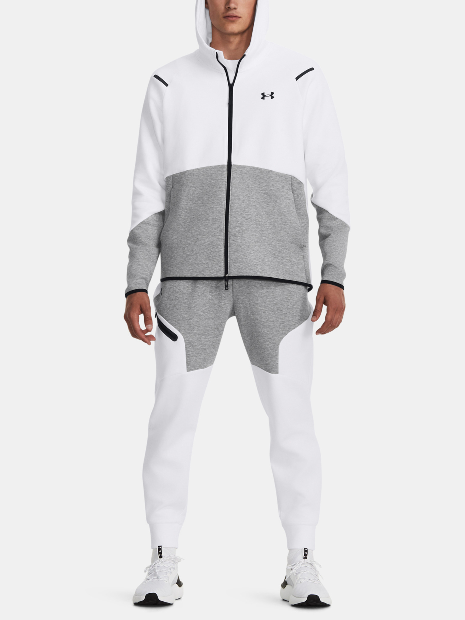 Buy Under Armour Cream Unstoppable Fleece Hoodie from Next Luxembourg