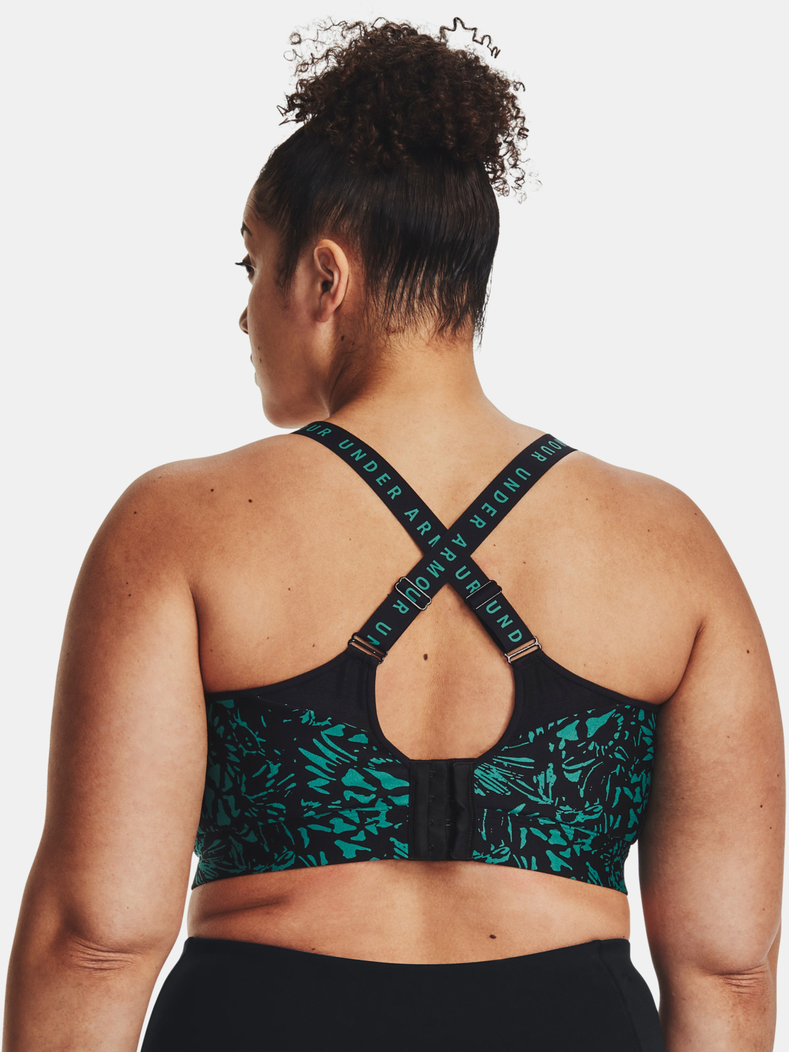 Under Armour Infinity Womens High Printed Sports Bra in Black
