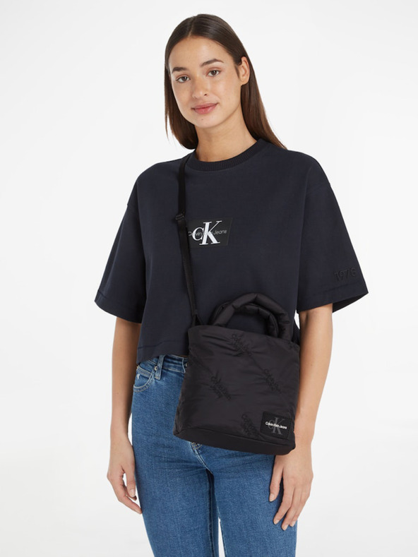Calvin Klein Jeans Puffy Aop Cross Body Bag Negro