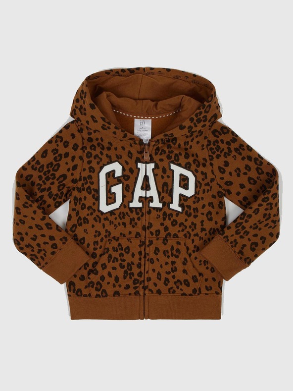 GAP Leopard Bluza dziecięca Brązowy