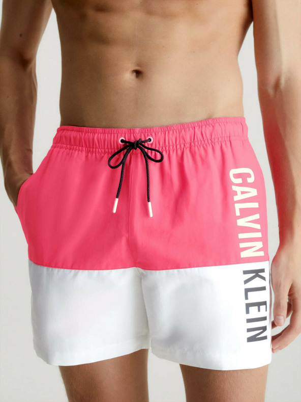 Levně Calvin Klein Underwear	 Intense Power-Medium Drawstring-Block Plavky Růžová