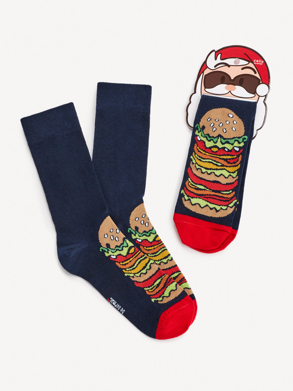Levně Celio Burger Ponožky Modrá