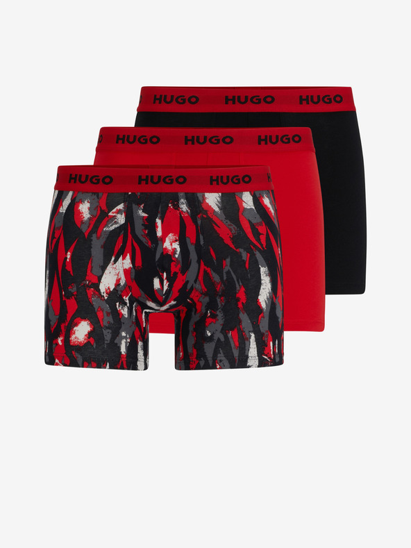 HUGO 3-pack Bokserice crvena