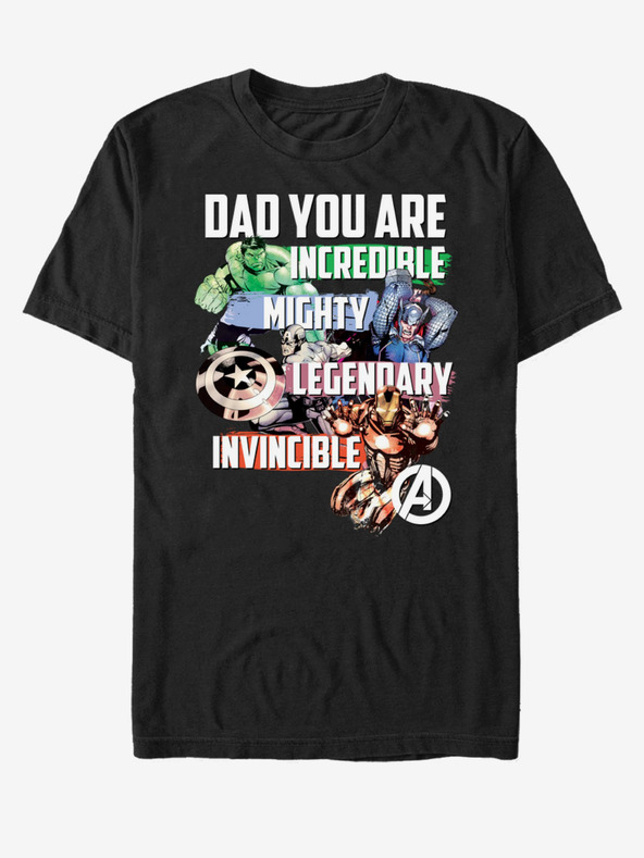 Levně ZOOT.Fan Marvel Avenger Dad Triko Černá