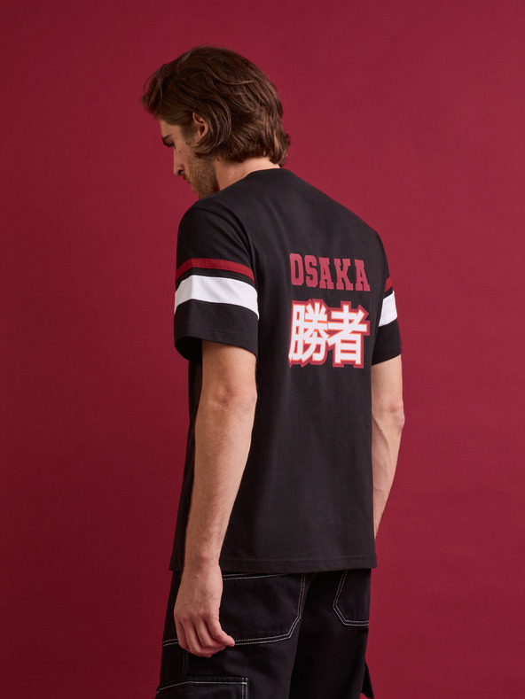 Celio Osaka Fejapbat T-shirt Negro