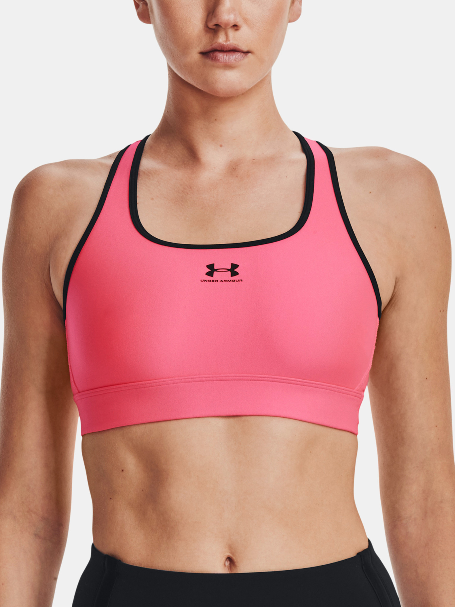 Under Armour HeatGear Armour padless mid support sports bra in