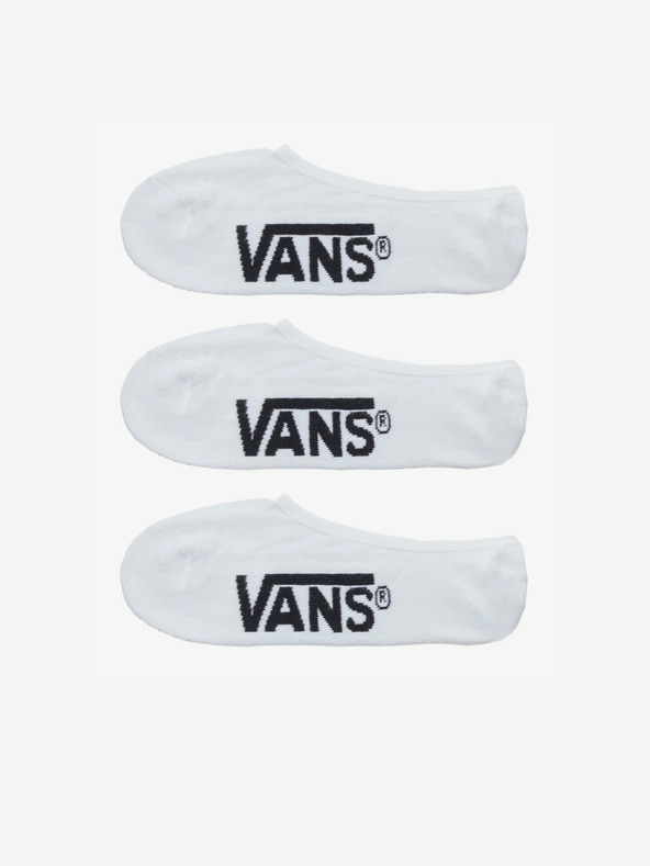 Levně Vans Classic Super No Show Ponožky 3 páry Bílá