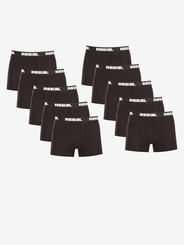 Nedeto Rebel Boxer Shorts 10 Pcs Negro