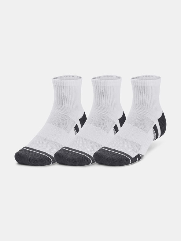 Levně Under Armour UA Performance Tech Qtr Ponožky 3 páry Bílá