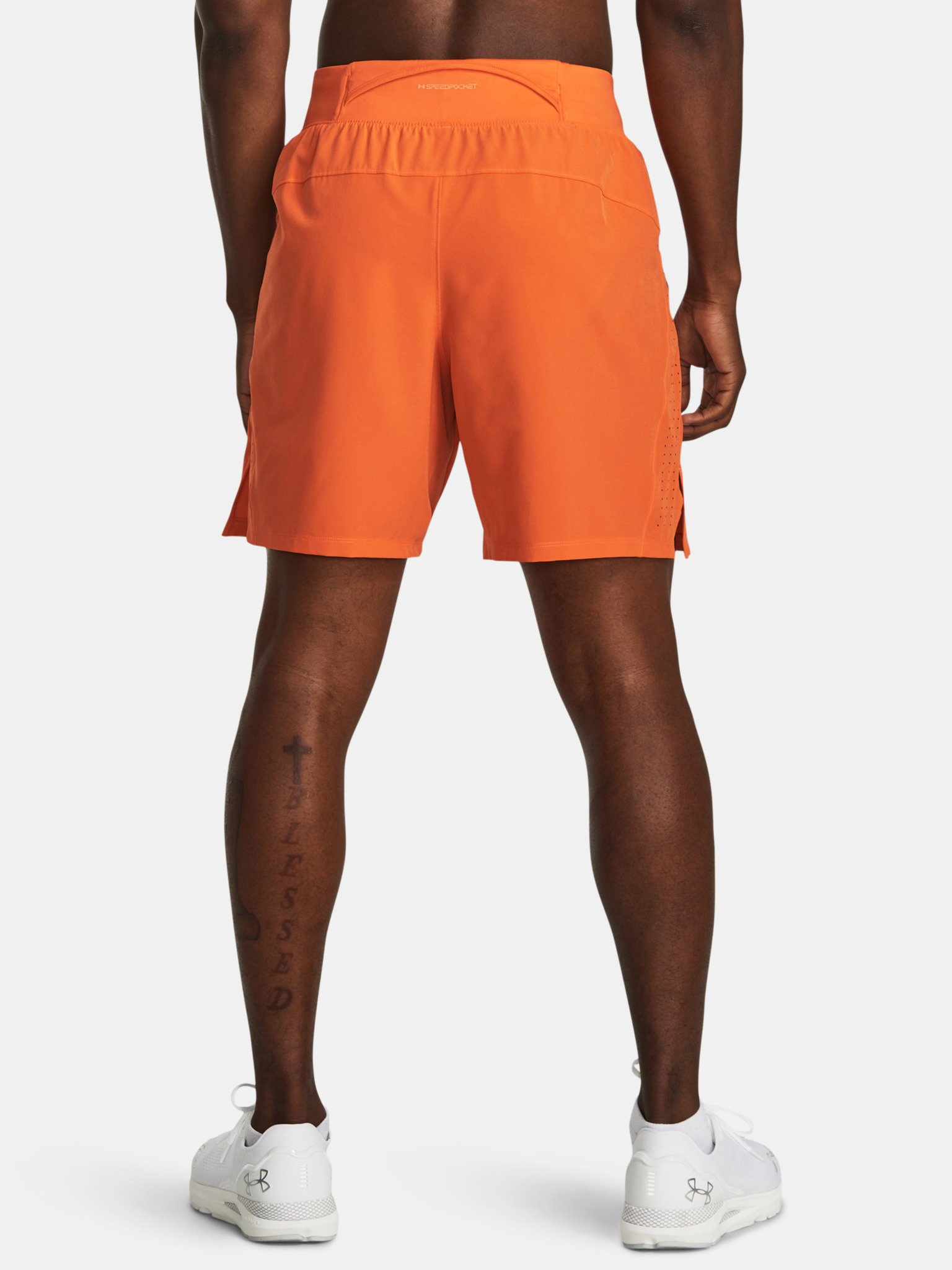 UNDER ARMOUR Men's SpeedPocket 7 Shorts Burnt Orange Reflective