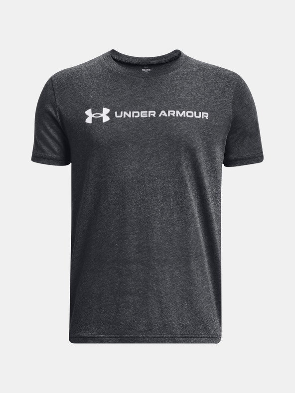 Under Armour UA B Logo Wordmark SS Koszulka dziecięce Szary