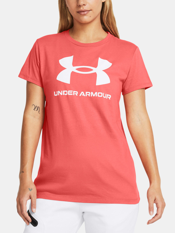 Levně Under Armour UA W Sportstyle Logo SS Triko Červená