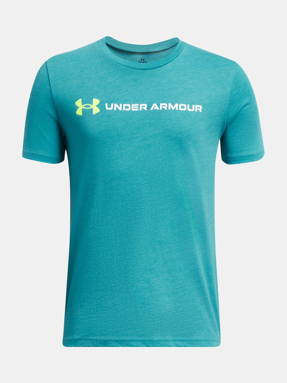 Levně Under Armour UA B Logo Wordmarrk SS Triko dětské Modrá