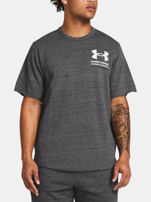 Дрехи > Тениски и потници > Тениски с къси ръкави Under Armour UA Rival Terry SS Colorblock T-shirt Siv
