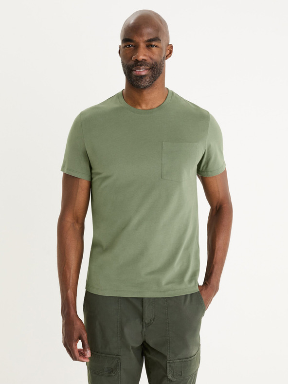Дрехи > Тениски и потници > Тениски с къси ръкави Celio Gepostel T-shirt Zelen