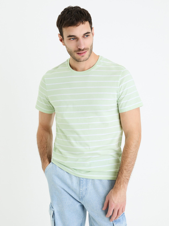 Дрехи > Тениски и потници > Тениски с къси ръкави Celio Gebaser T-shirt Zelen
