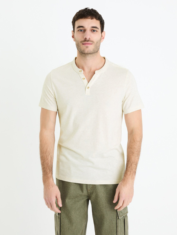 Дрехи > Тениски и потници > Тениски с къси ръкави Celio Cegeti T-shirt Byal
