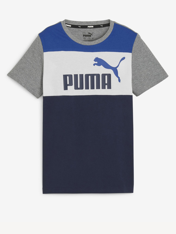 Дрехи > Тениски и потници за момчета > Тениски с къси ръкави Puma ESS Block Тениска детски Siv