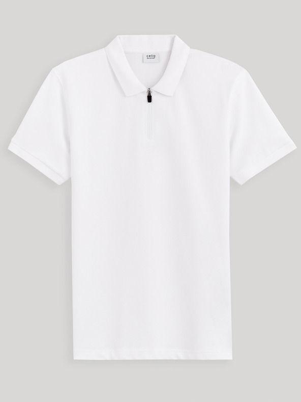 Celio Gebenoit Polo Koszulka Biały