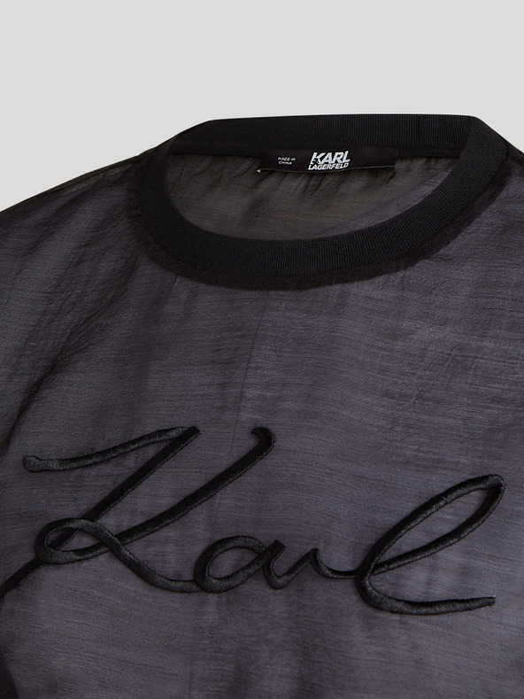 Karl Lagerfeld Organza T-shirt T-shirt Negro