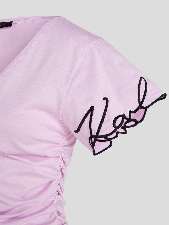 Karl Lagerfeld Karl Signature T-shirt Rosa