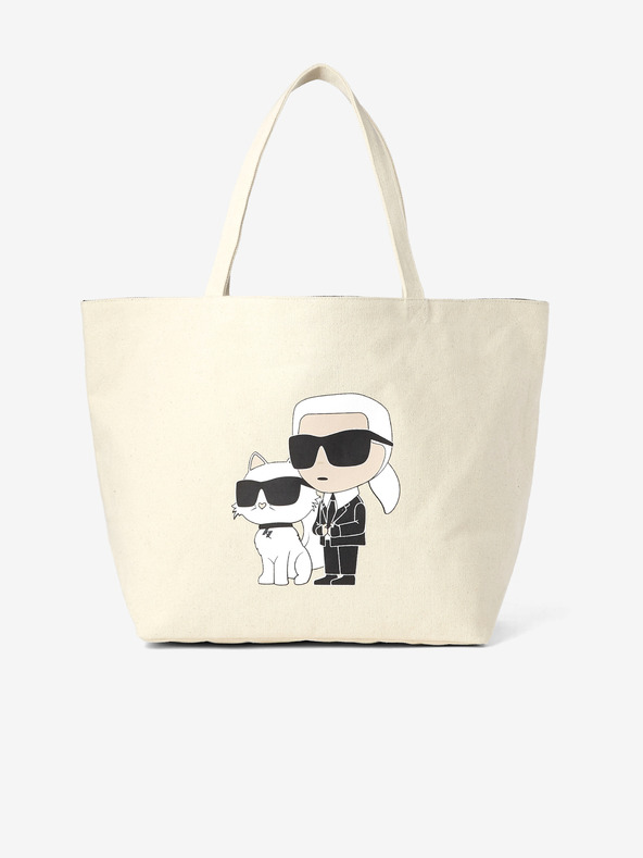 Levně Karl Lagerfeld Ikonik 2.0 Canv Shopper taška Bílá