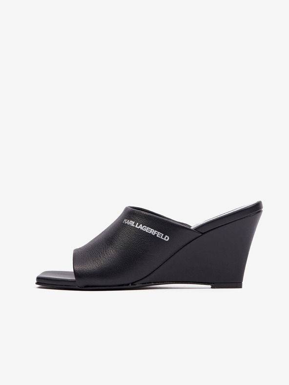 Karl Lagerfeld Rialto Open Toe Mule Slippers Negro