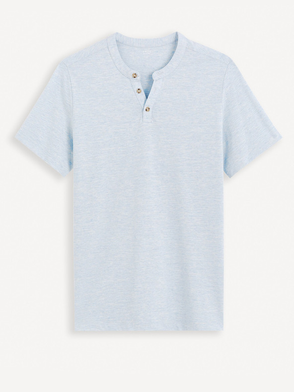 Celio Henley Cegeti T-shirt Azul