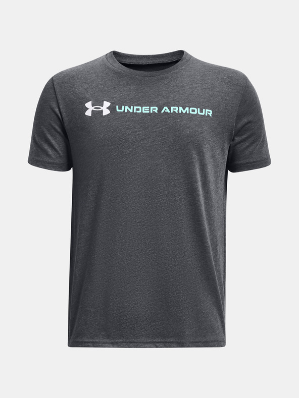 Under Armour UA B Logo Wordmark SS Тениска детски Siv