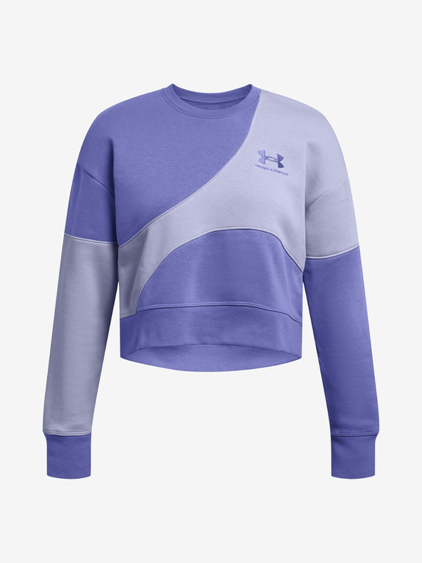 Under Armour Essential Fleece Crop Crew Sweatshirt Violeta