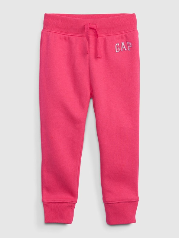 GAP Logo Spodnie dresowe dziecięce Różowy
